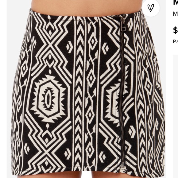 Mink Pink asymmetrical boho southwest print skirt - Picture 10 of 11